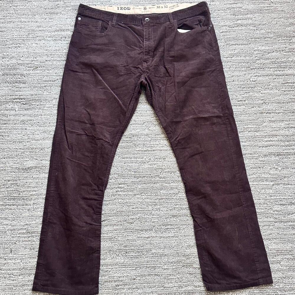 Mens izod brown corduroy pants